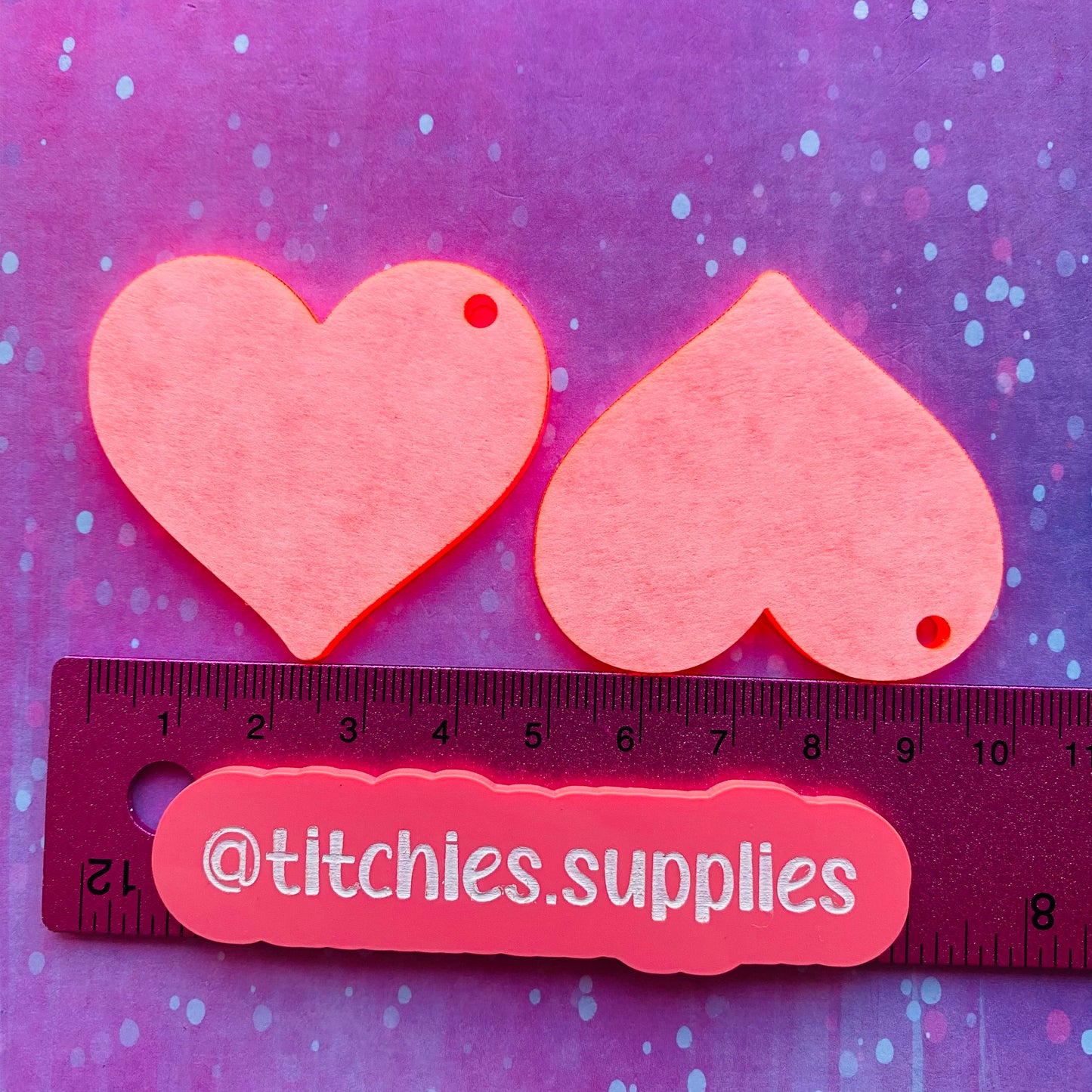 Plain Drilled Heart Earring Mould