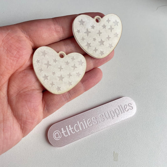 Sparkle Heart Earring Mould