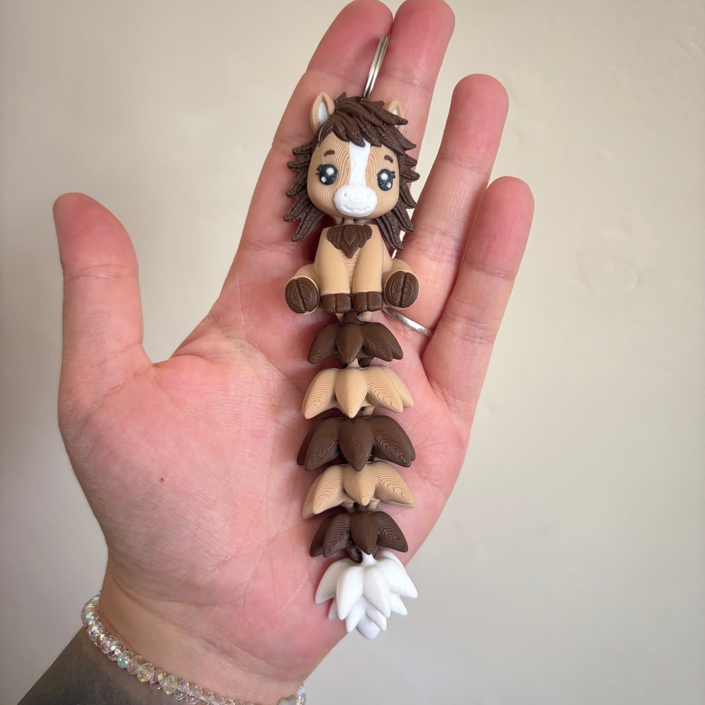 Horse Fluffy Tails Keyring