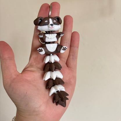 Dog Fluffy Tails Keyring