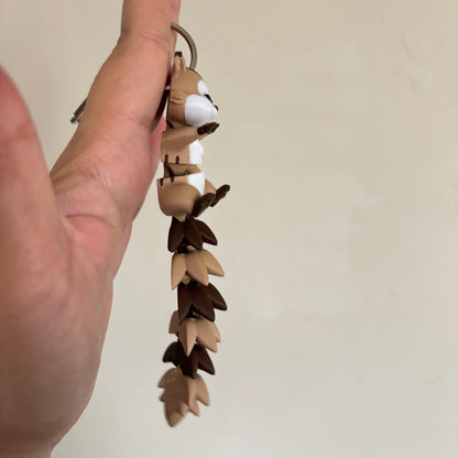 Squirrel Fluffy Tails Keyring