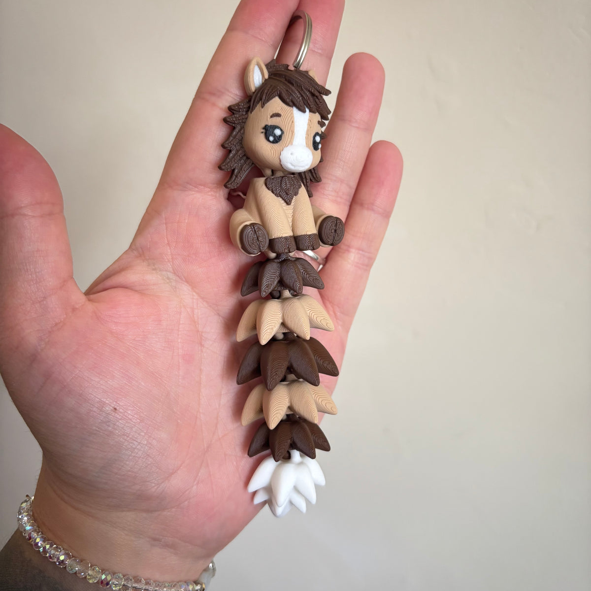 Horse Fluffy Tails Keyring