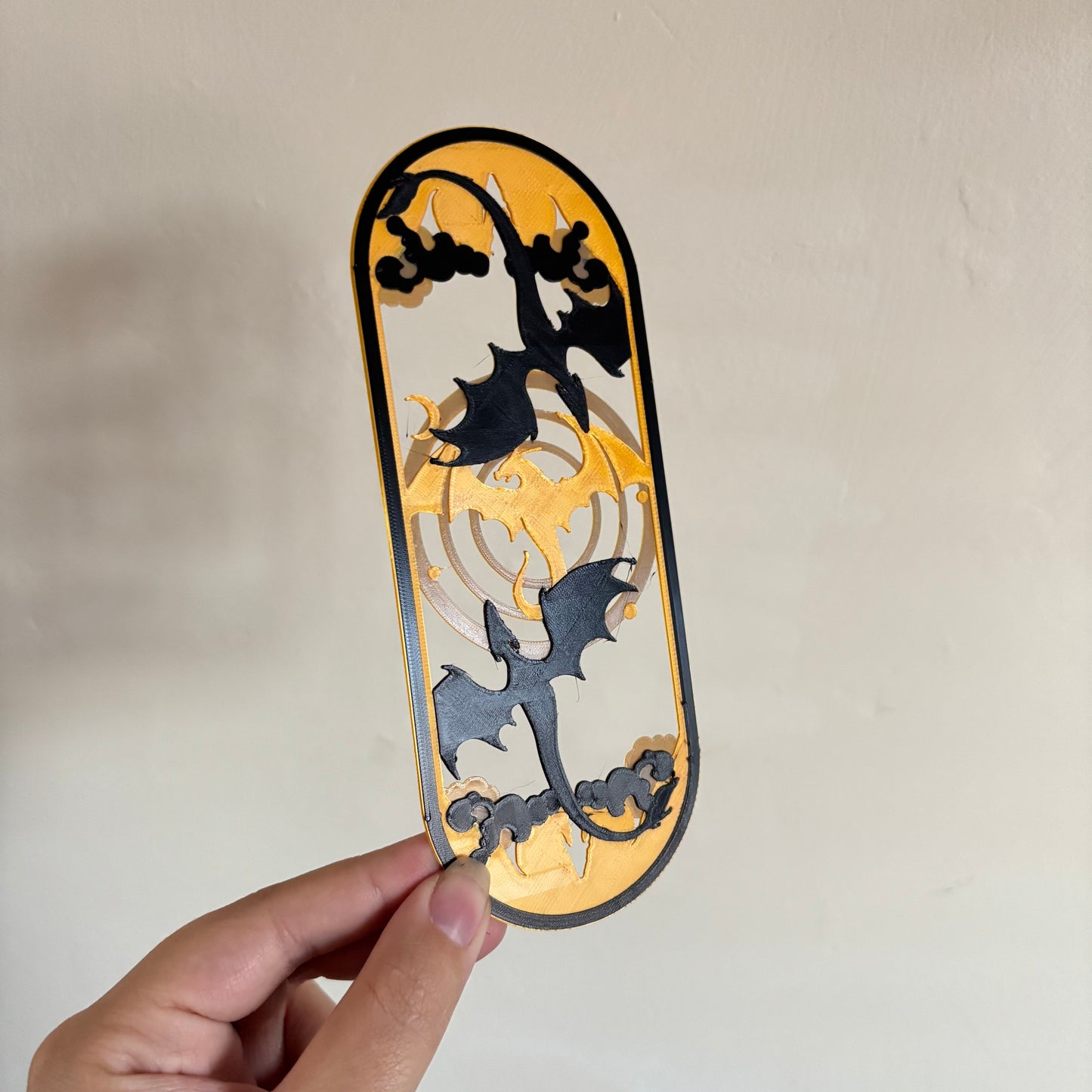 Golden Dragon Oval Bookmark