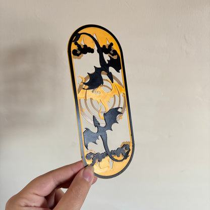 Golden Dragon Oval Bookmark