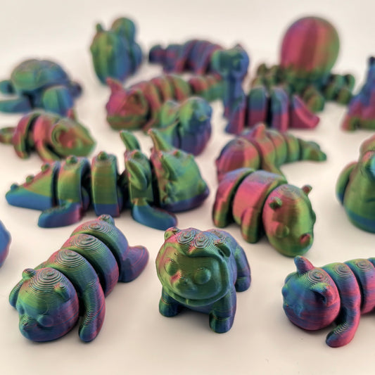 Mini Fidget Animals - Dark Rainbow