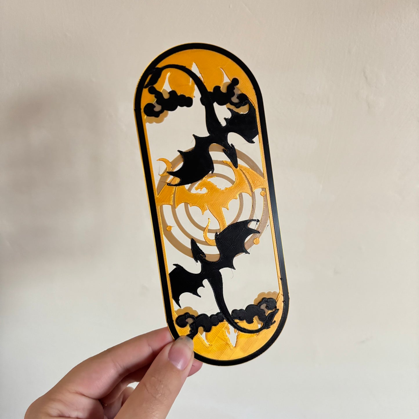Golden Dragon Oval Bookmark