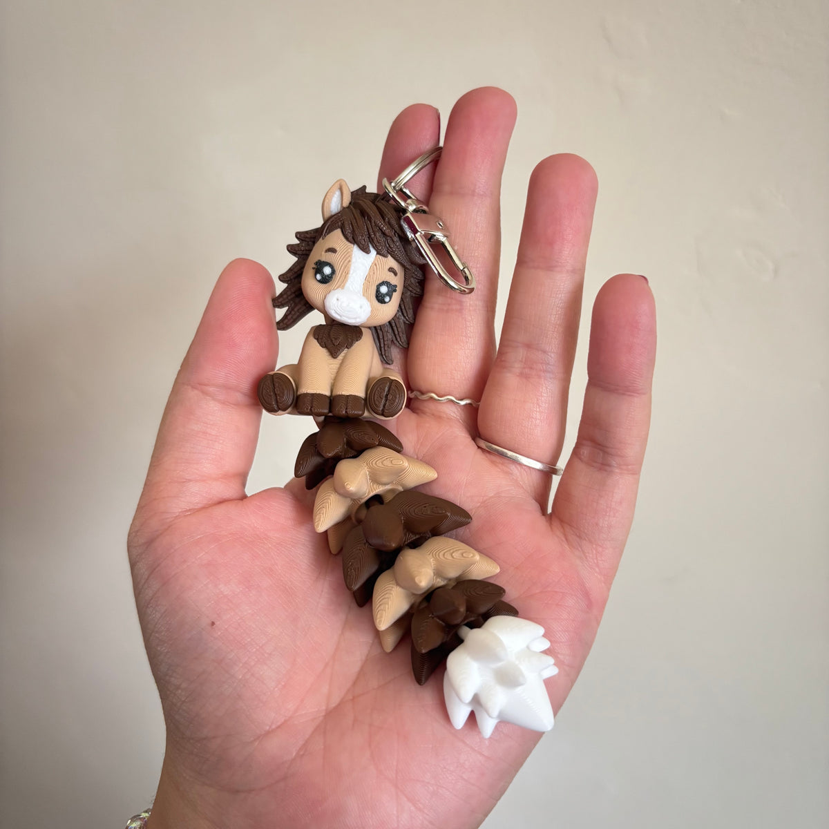 Horse Fluffy Tails Keyring