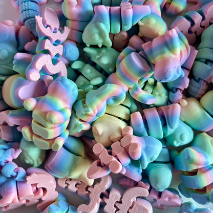 Mini Fidget Animals - Pastel Rainbow
