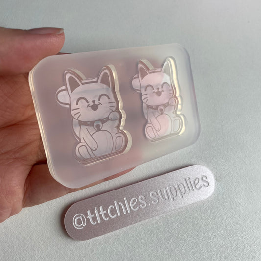 Lucky Cat Earring Mould