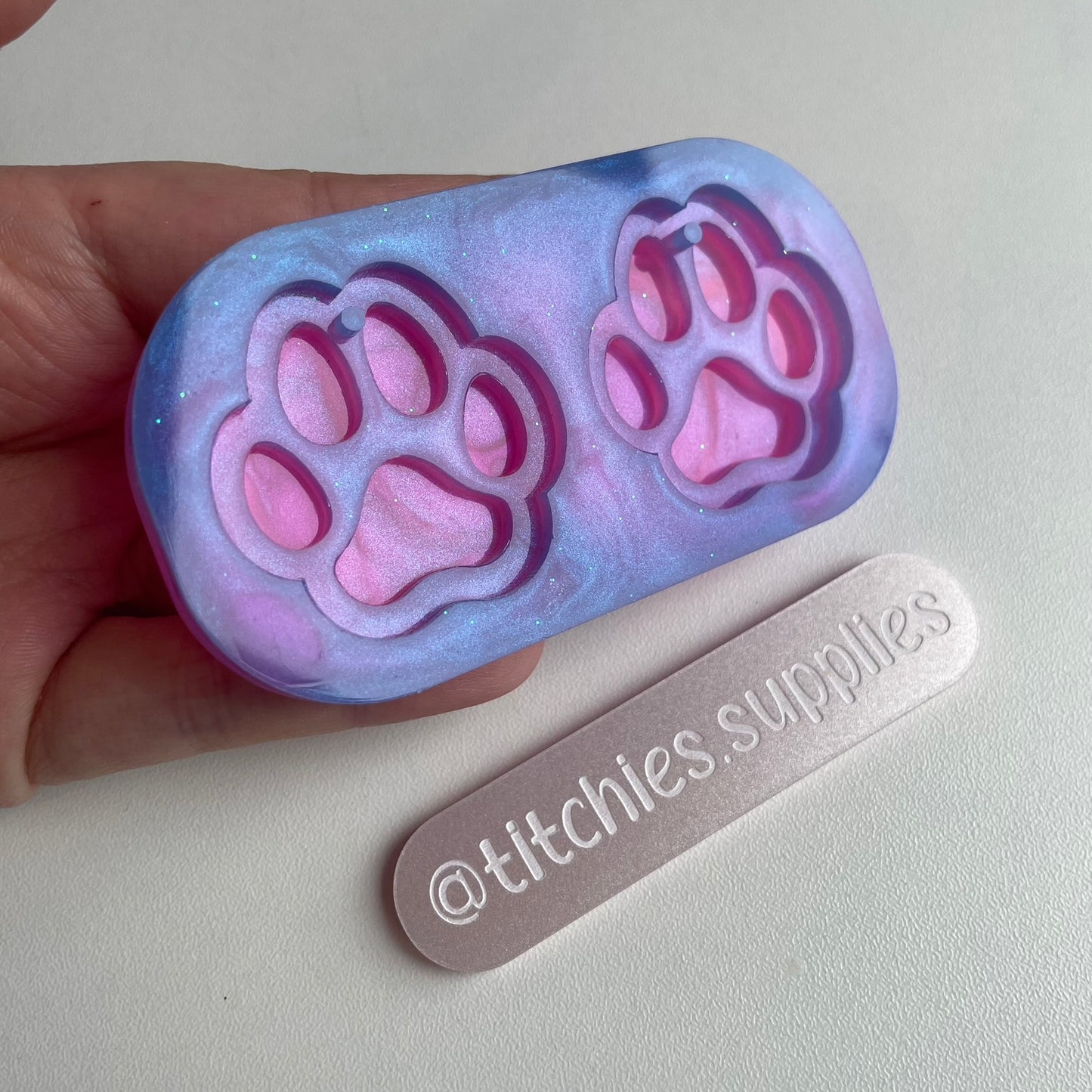 2 Layer Paw Earring Mould