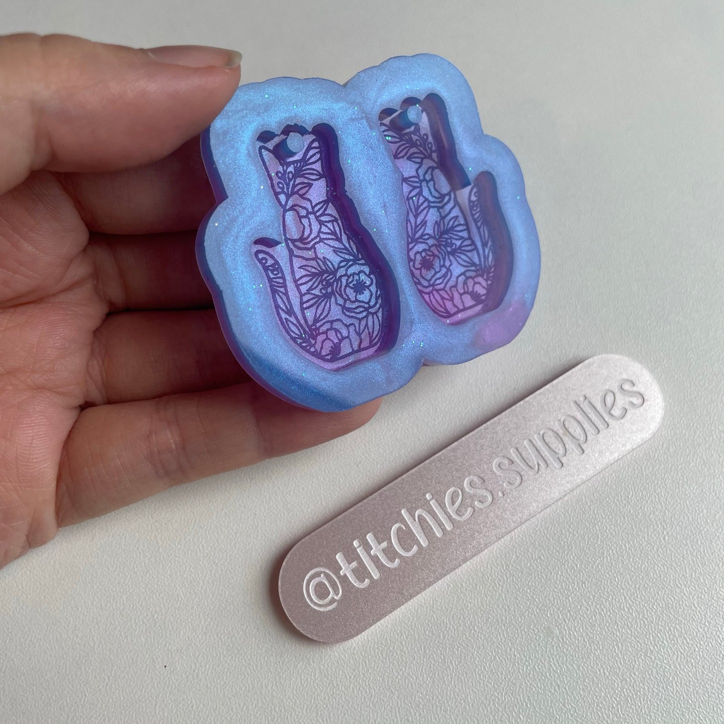 Floral Cat Earring Mould