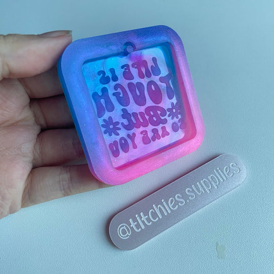 Life is Tough Chunky Text Keyring Mould, 5mm Thick