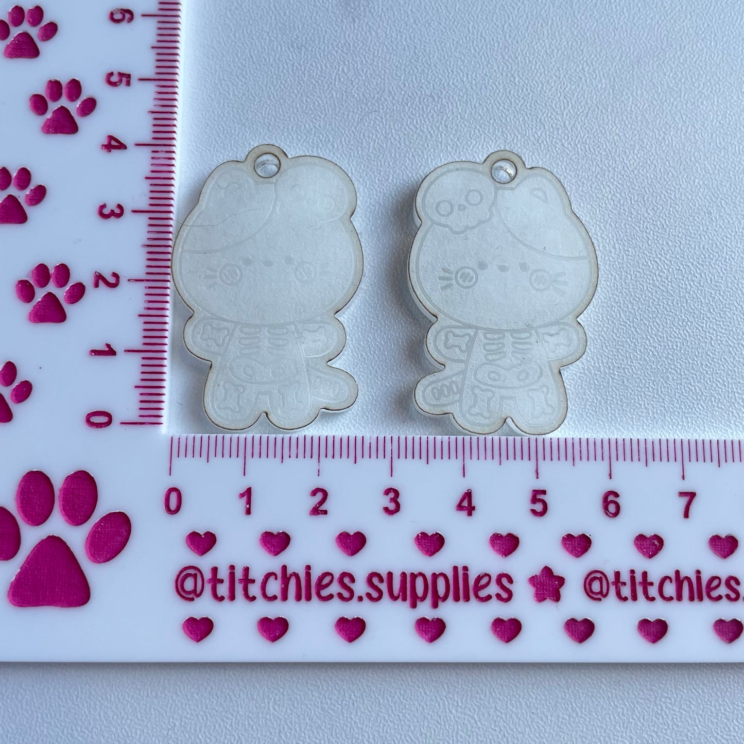 Cute Skeleton Kitty Cat Earring Mould