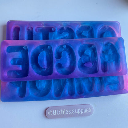 Predrilled Chonky Alphabet Keyring Mould