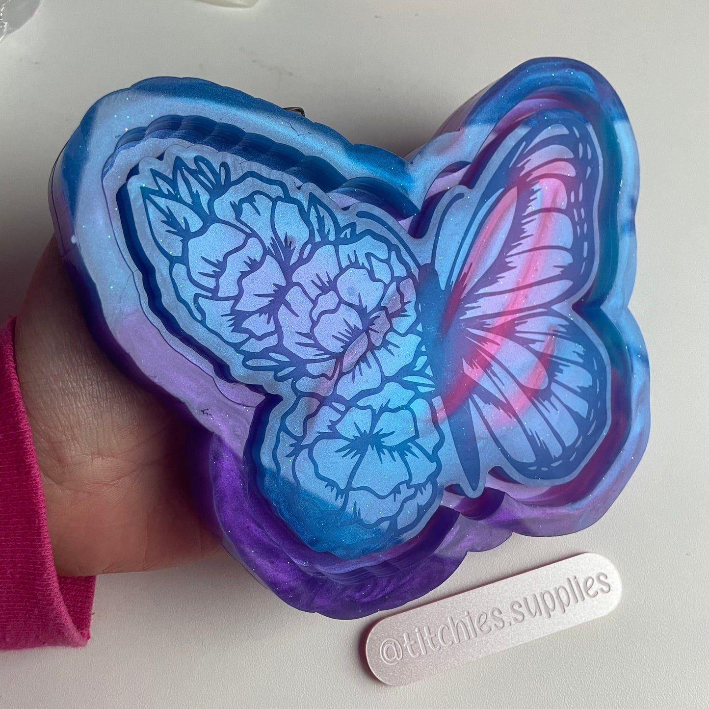 Floral Butterfly Tray Mould, 9mm Thick