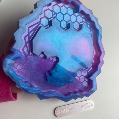 XL Bee and Honeycomb Tray Mould, 8mm Thick