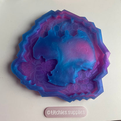 XL Bee and Honeycomb Tray Mould, 8mm Thick