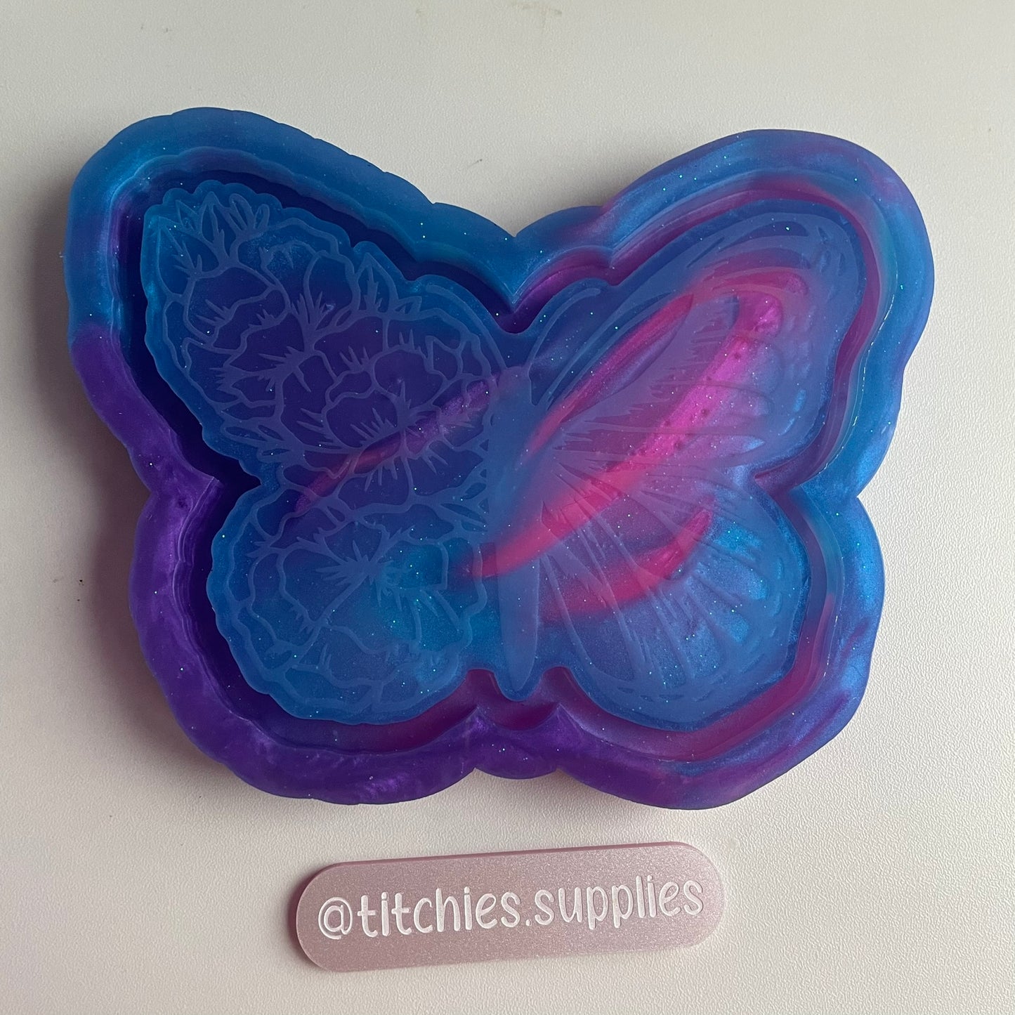 Floral Butterfly Tray Mould, 9mm Thick