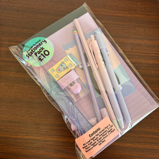12 Item Stationery Pack - Purple