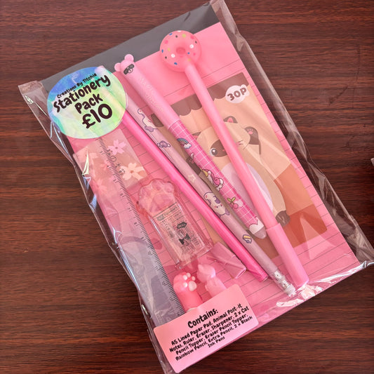 12 Item Stationery Pack - Pink 1