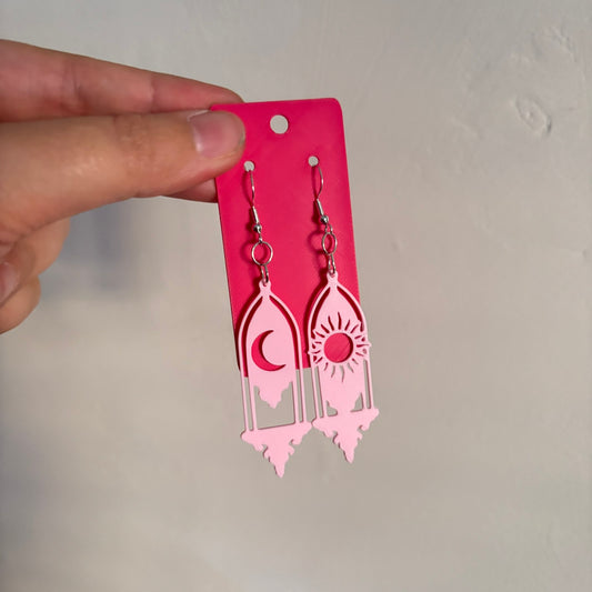 Moon and Sun Lantern Earrings