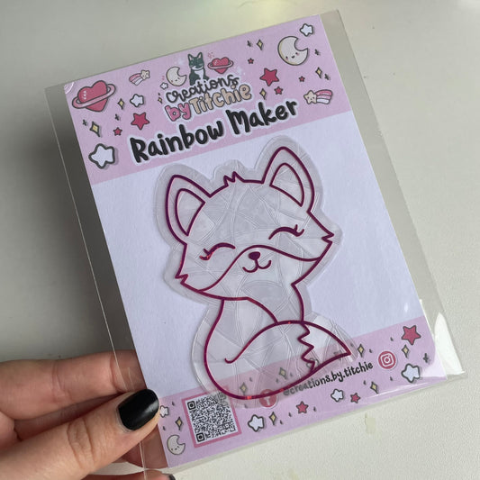 Cute Fox Rainbow Maker Window Sticker