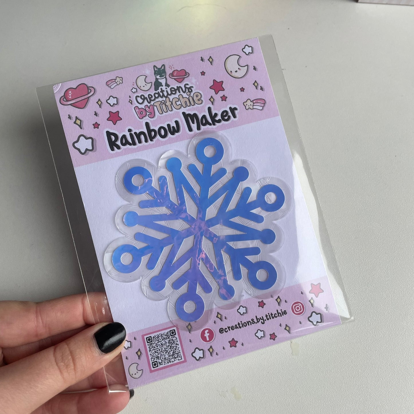 Snowflake 1 Rainbow Maker Window Sticker