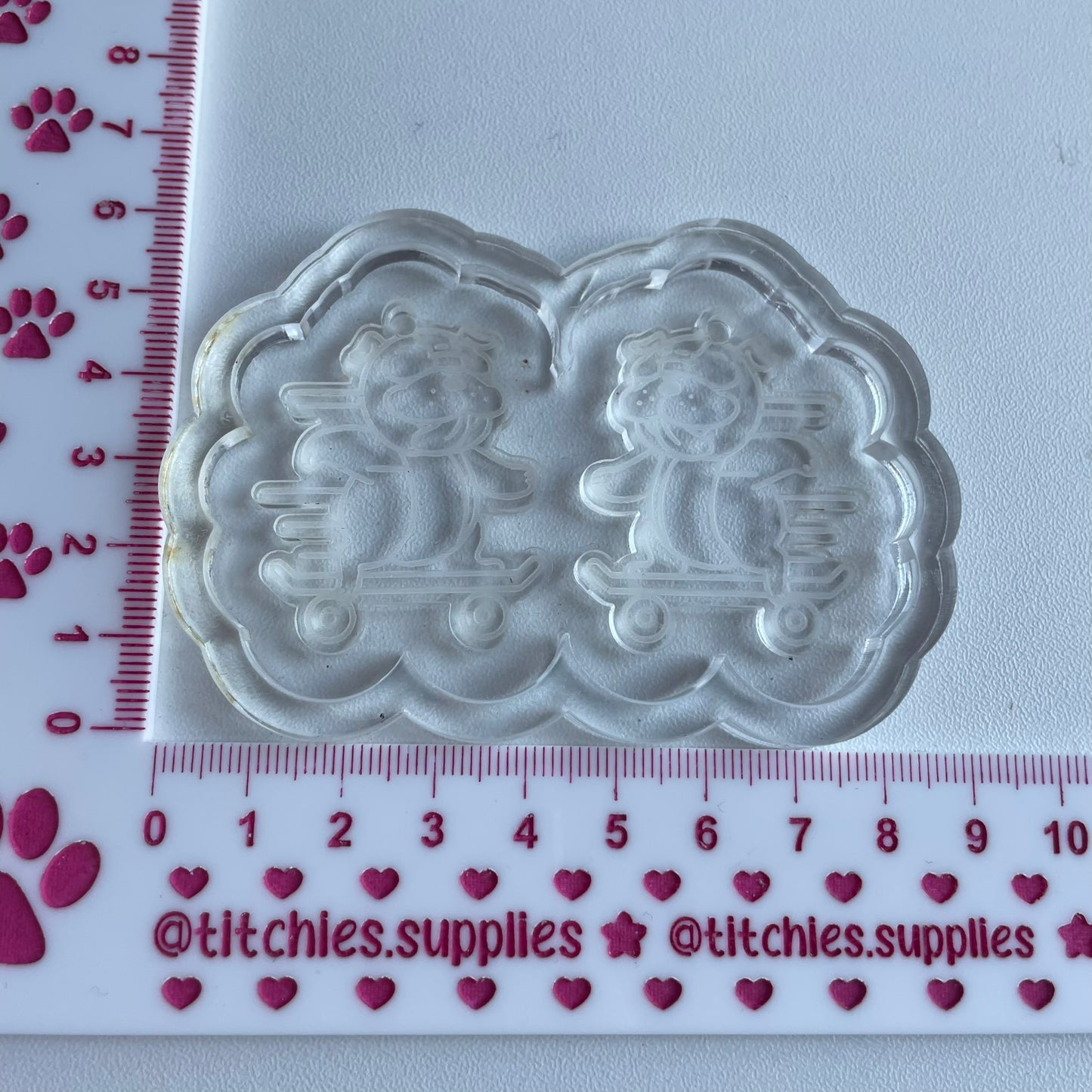 Skateboarding Dog Earring Mould