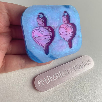 Love Heart Potion Earring Mould