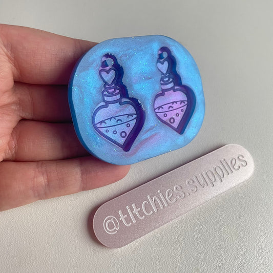 Heart Potion Bottle Earring Mould