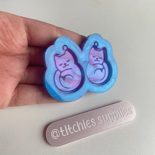 Sleepy Cat Earring Mould