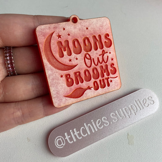 Moons Out, Brooms Out Keyring Mould, 5mm Thick