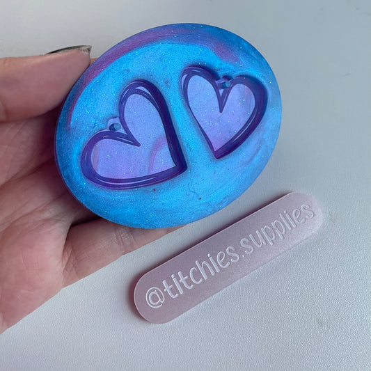 Doodle Heart Earring Mould