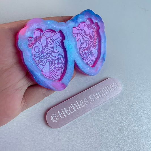 Steampunk Heart Earring Mould