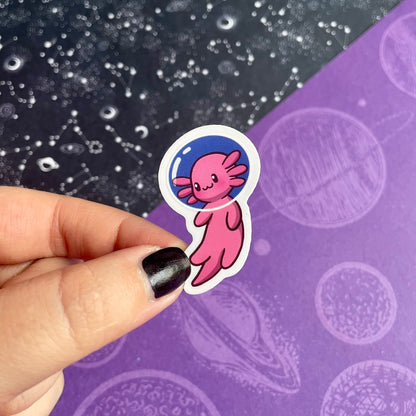 Ultra Glossy Axolotl Space Sticker