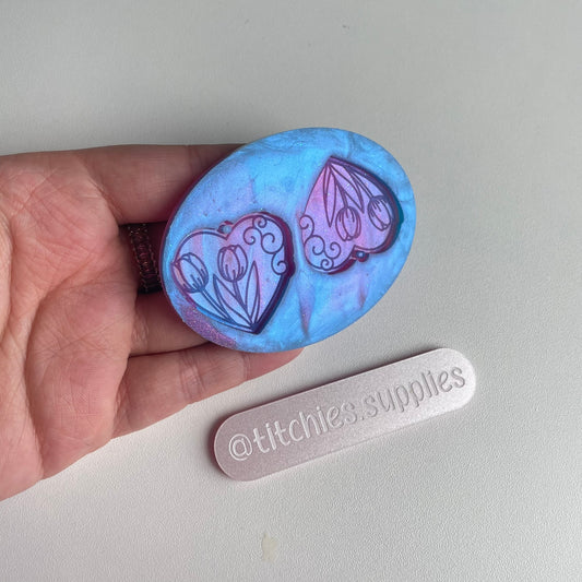 Tulip Heart Earring Mould