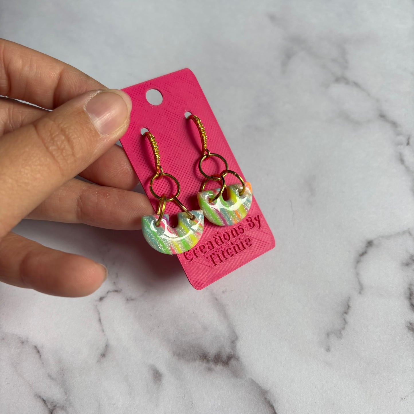 Mini Arch Clay Earrings