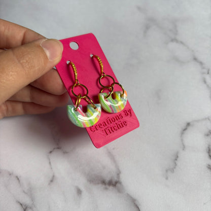 Mini Arch Clay Earrings