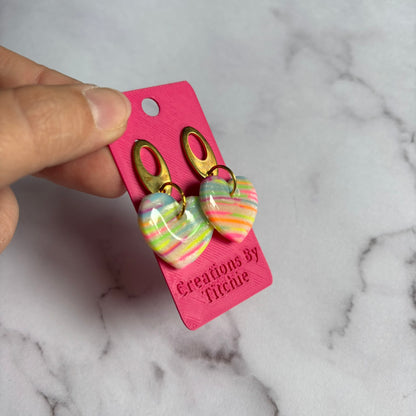 Heart Clay Earrings