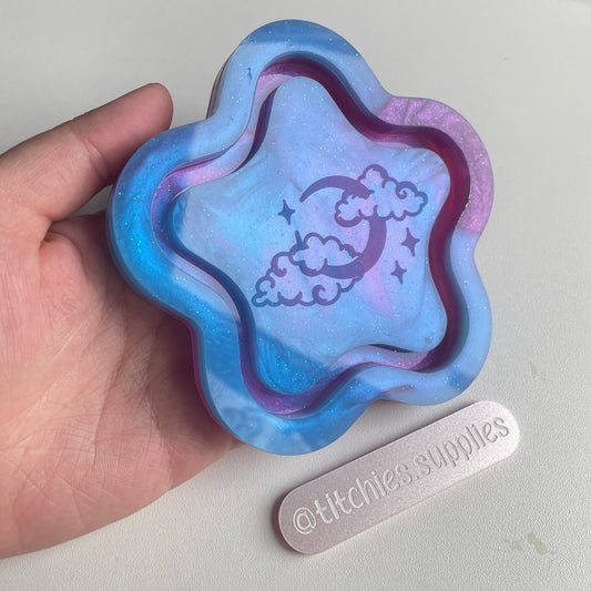 Moon Clouds Star Tray Mould, 8mm Thick