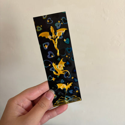 Holographic Golden Dragon Bookmark