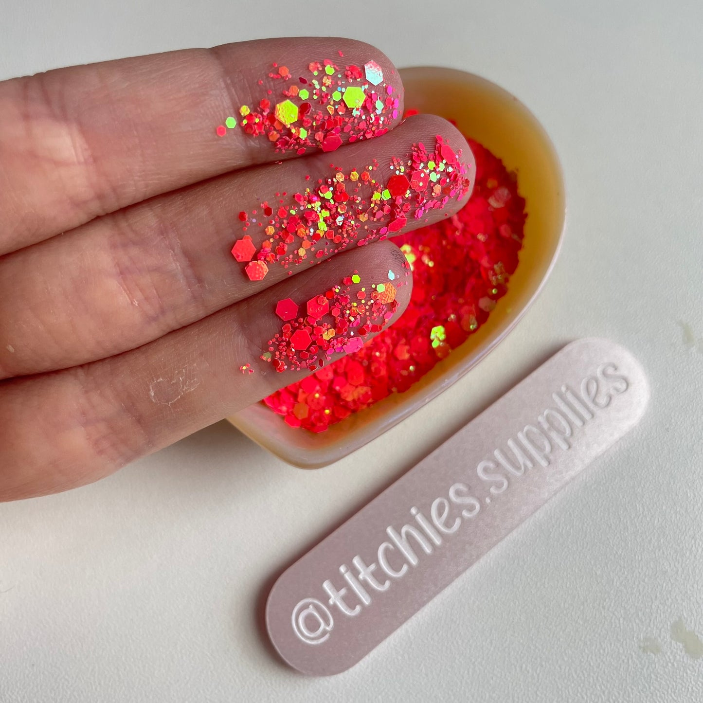 Opaque Iridescent Glitter - Coral