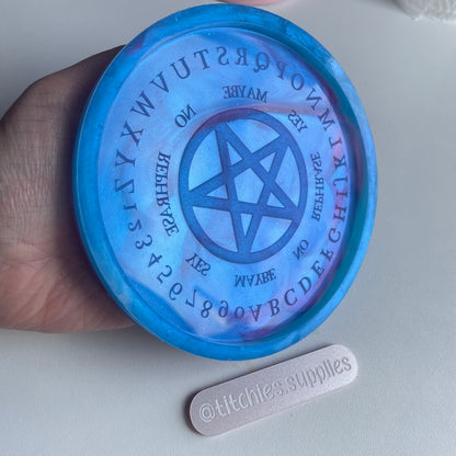 Pentagram Round Pendulum Ouija Board Mould, 6mm Thick