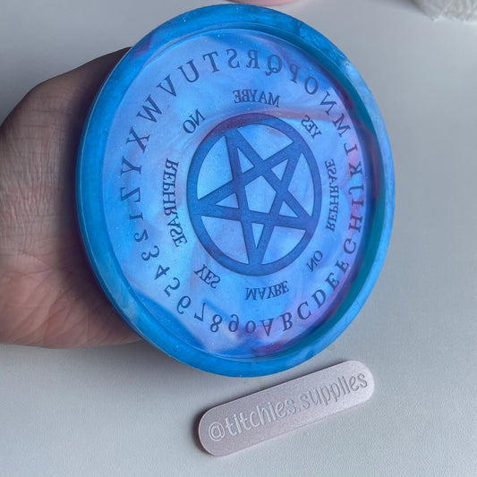 Pentagram Round Pendulum Ouija Board Mould, 6mm Thick