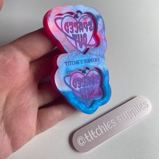 Spaced Out Heart Earring Mould