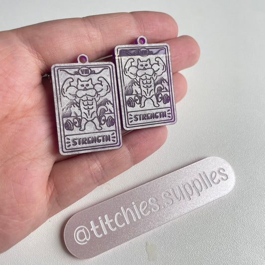 Strength Cat Tarot Earring Mould