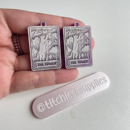 The Tower Cat Tarot Earring Mould