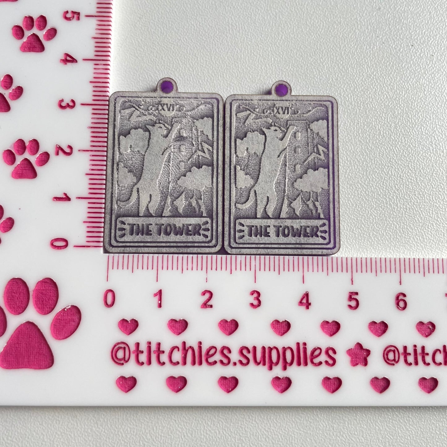 The Tower Cat Tarot Earring Mould