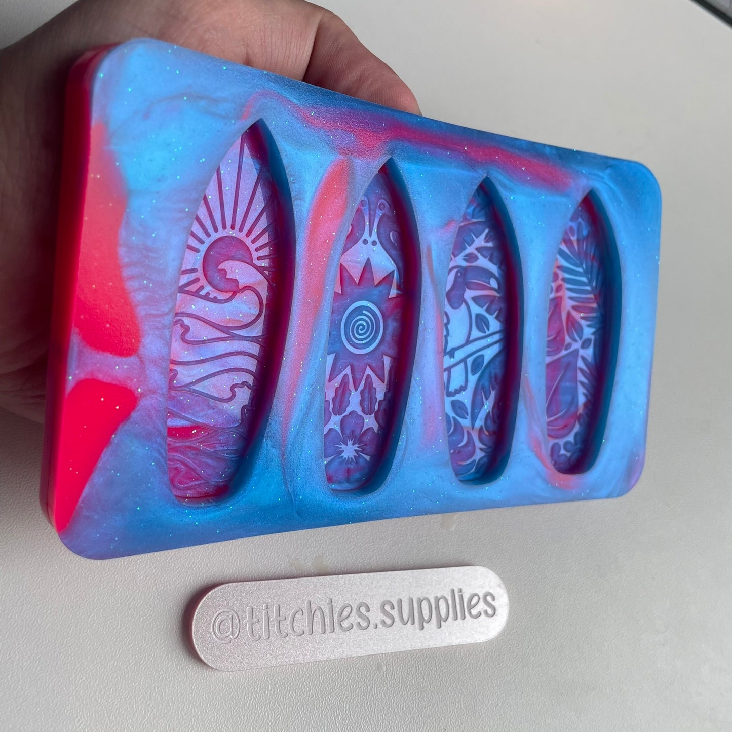 Surfboard Hair Clip Barrette Palette Mould