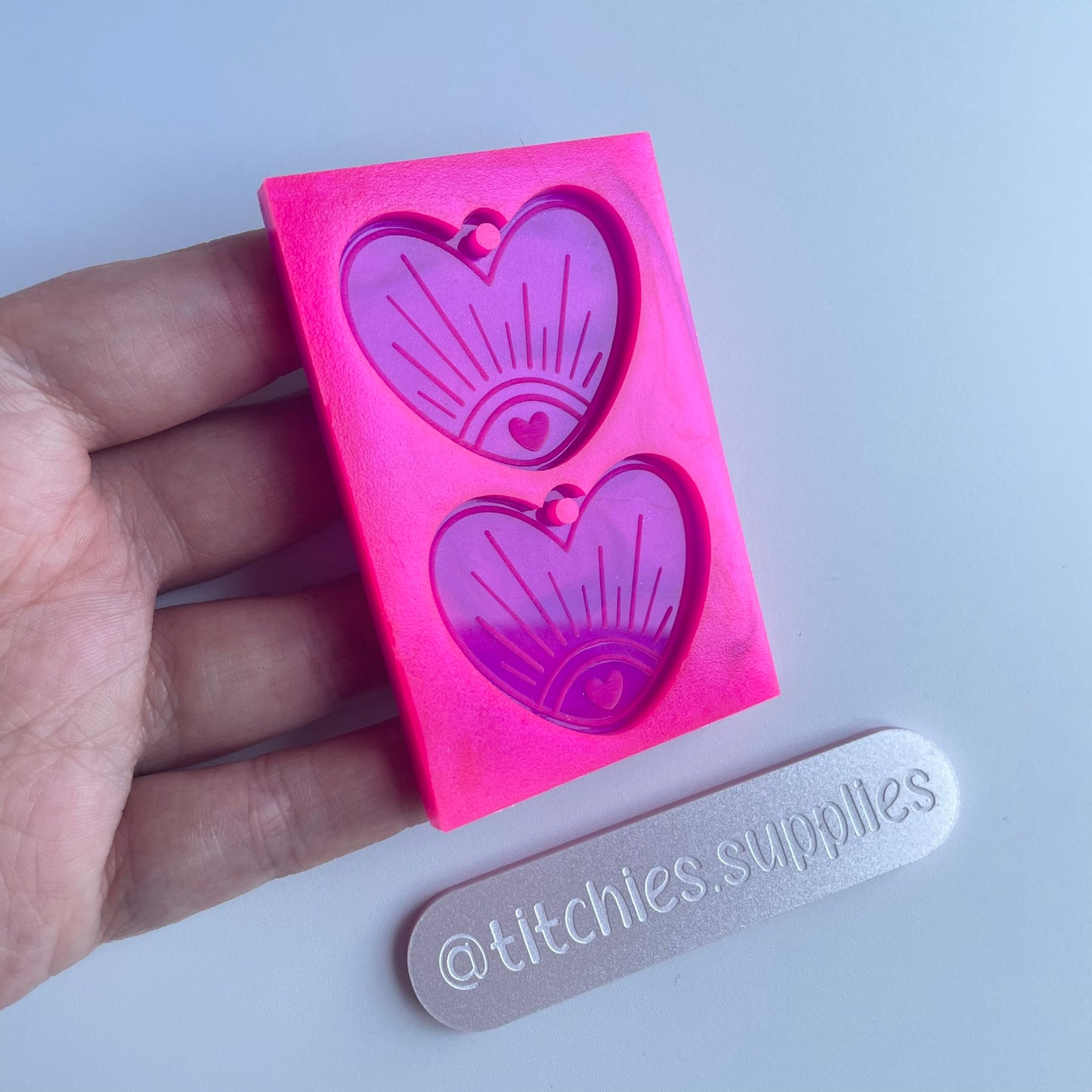 Sunset Heart Earring Mould